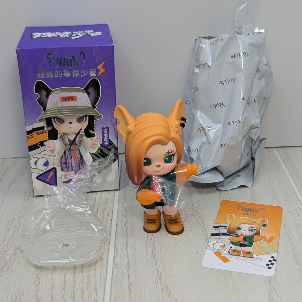Rolife NAI-V Street Style Blind Box Figure Small Orange Cat Fox Ears Anime